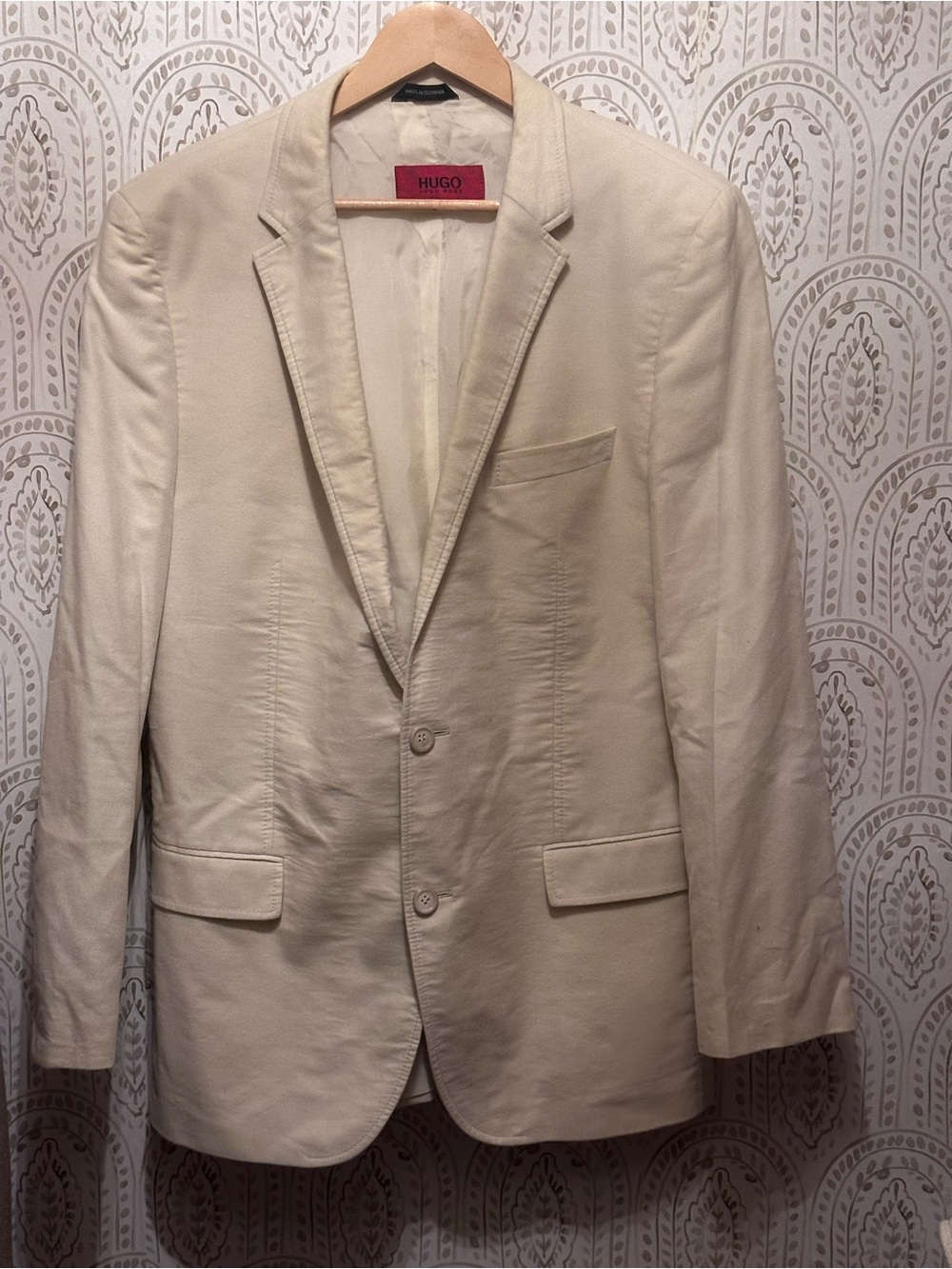 Hugo Boss Cream Men's Two-Button Sport Coat 44R NWOT